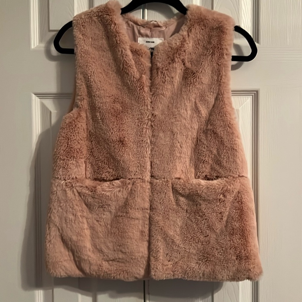 Zara kids faux fur vest
